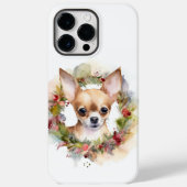 Chihuahua Kerstkrans Feestelijke Pup Case-Mate iPhone Case (Achterkant)