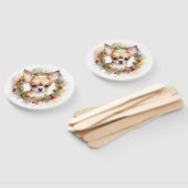 Chihuahua Kerstkrans Feestelijke Pup Handwaaier (Niet-gemonteerd)