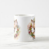 Chihuahua Kerstkrans Feestelijke Pup Koffiemok (Center)