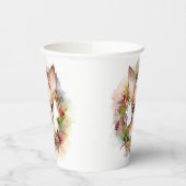 Chihuahua Kerstkrans Feestelijke Pup Papieren Bekers (Links)