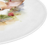 Chihuahua Kerstkrans Feestelijke Pup Snijplank (Hoek)