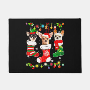 Chihuahua kerstlampjes deurmat