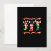 Chihuahua kerstlampjes Funny Xmas Hondenliefhebber Kaart (Voorkant / Achterkant)