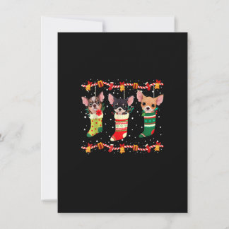Chihuahua kerstlampjes Funny Xmas Hondenliefhebber Kaart