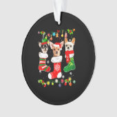 Chihuahua kerstlampjes ornament (voorkant)