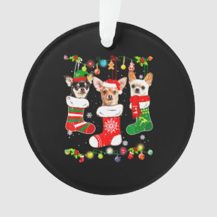 Chihuahua kerstlampjes ornament