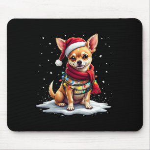 Chihuahua Kerstlicht Grappige Hond Kerstboom Muismat