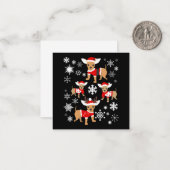 Chihuahua Kerstliefhebber Notitiekaartje (Voorkant / Achterkant in situ)