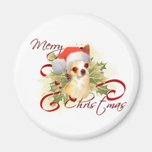 Chihuahua KerstMagnet Magneet