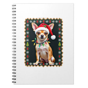 Chihuahua Kerstman Lelijke Trui Hond Liefhebber X Notitieboek