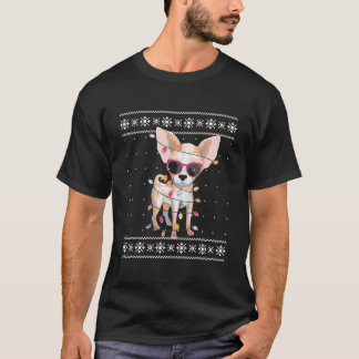 Chihuahua Kerstman, lelijke trui voor vrouwen T-shirt