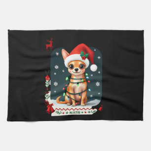 Chihuahua Kerstman Slechtste Trui Hond Liefhebber Theedoek