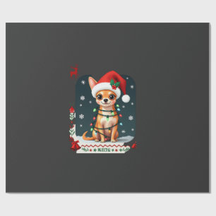 Chihuahua Kerstman Verschrikkelijke Trui Hond Lief Cadeaupapier