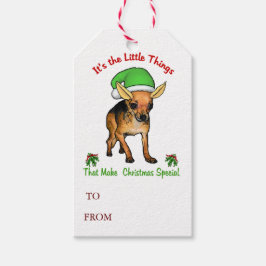 Chihuahua Kerstmis Cadeaulabel