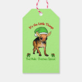 Chihuahua Kerstmis Cadeaulabel (Achterkant)