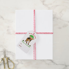 Chihuahua Kerstmis Cadeaulabel