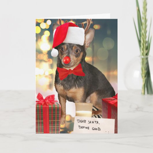 Chihuahua Kerstmis Feestdagen Kaart (Voorkant)