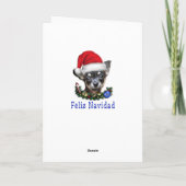 Chihuahua Kerstmis Feestdagen Kaart (Achterkant)