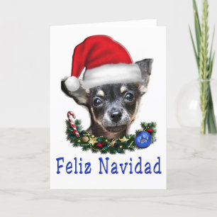 Chihuahua Kerstmis Feestdagen Kaart
