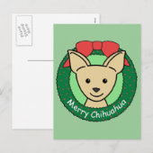 Chihuahua Kerstmis Feestdagenkaart (Voorkant / Achterkant)