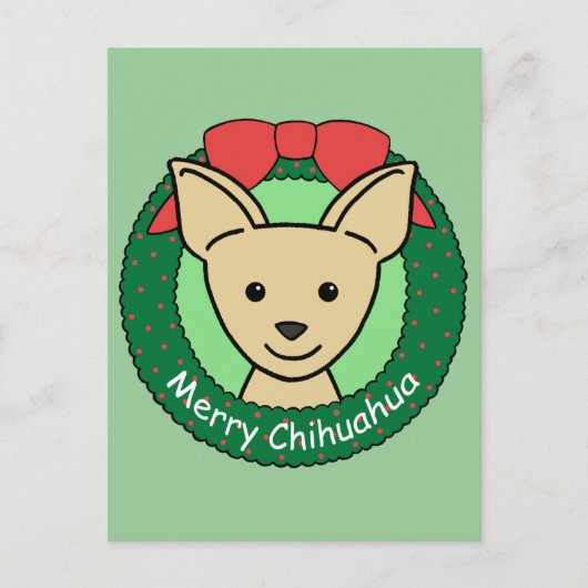 Chihuahua Kerstmis Feestdagenkaart (Voorkant)