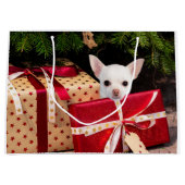 Chihuahua Kerstmis Groot Cadeauzakje (Voorkant)