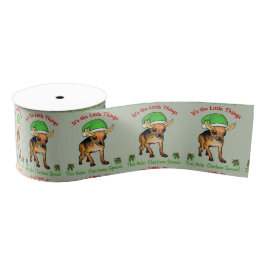 Chihuahua Kerstmis Grosgrain Lint