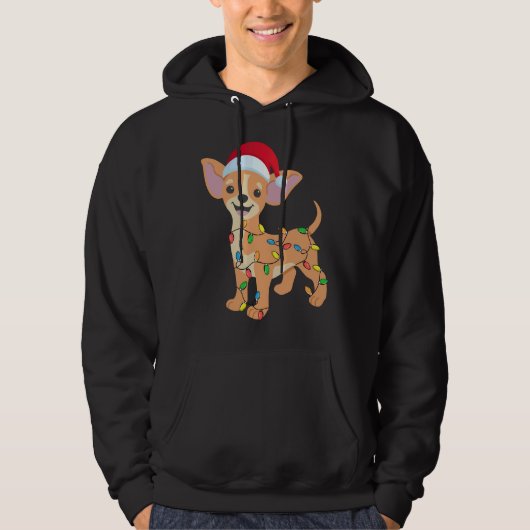 Chihuahua Kerstmis Hoodie (Voorkant)