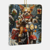 Chihuahua Kerstmis Keramisch Ornament (Rechts)