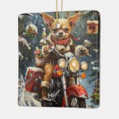 Chihuahua Kerstmis Keramisch Ornament (Links)