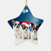 Chihuahua Kerstmis Keramisch Ornament (Rechts)