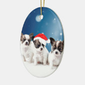 Chihuahua Kerstmis Keramisch Ornament (Links)