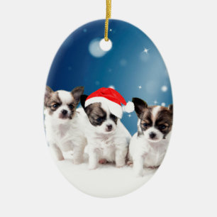 Chihuahua Kerstmis Keramisch Ornament