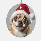 Chihuahua Kerstmis Keramisch Ornament (Links)