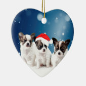 Chihuahua Kerstmis Keramisch Ornament (Rechts)