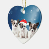 Chihuahua Kerstmis Keramisch Ornament (Links)