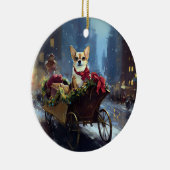 Chihuahua Kerstmis Keramisch Ornament (Rechts)