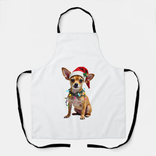 Chihuahua Kerstmis Kerstman Horrortrui Hondenliefh Schort