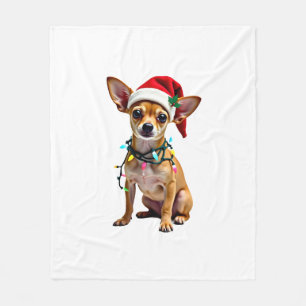 Chihuahua Kerstmis Kerstman Verschrikkelijke Trui Fleece Deken