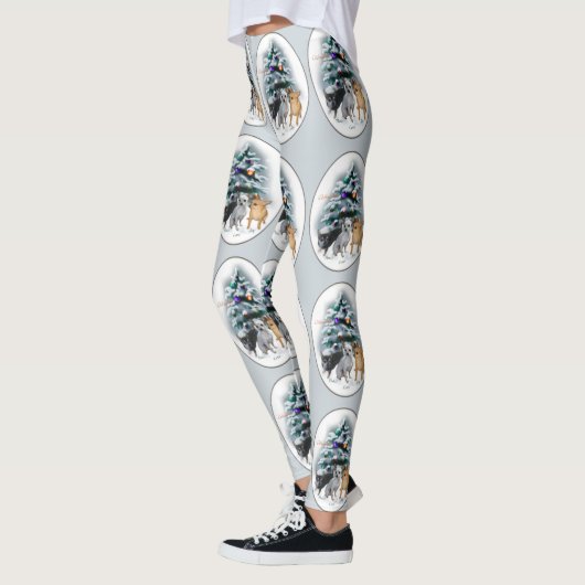 Chihuahua Kerstmis Leggings (Links)