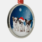 Chihuahua Kerstmis Metalen Ornament (Rechts)