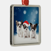 Chihuahua Kerstmis Metalen Ornament (Rechts)