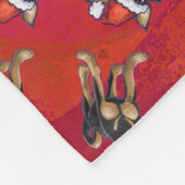 Chihuahua Kerstmis op rood Fleece Deken (Hoek)