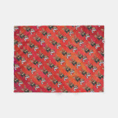 Chihuahua Kerstmis op rood Fleece Deken (Voorkant (Horizontaal))