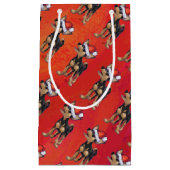 Chihuahua Kerstmis op rood Klein Cadeauzakje (Voorkant)