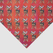 Chihuahua Kerstmis op rood Tissuepapier (Detail)