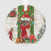 Chihuahua Kerstmis Ornament (achterkant)