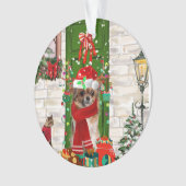 Chihuahua Kerstmis Ornament (voorkant)