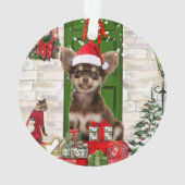 Chihuahua Kerstmis Ornament (achterkant)