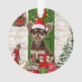 Chihuahua Kerstmis Ornament (voorkant)